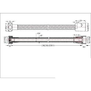 Furtun de dus 100851267, 1.5 m, argintiu