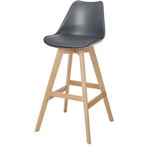 Scaun bar GOODHOME Pitaya, 100.5cm, gri inchis
