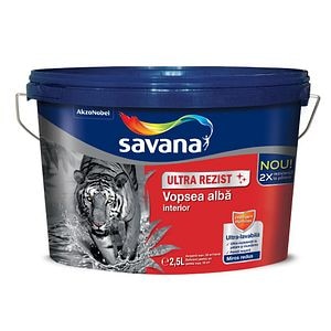 Savana UltraRezist vopsea superlavabila alba pentru interior 2,5L