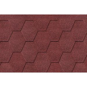 Sindrila bituminoasa, hexagonala, rosu, 3 mp/pachet• Gutta