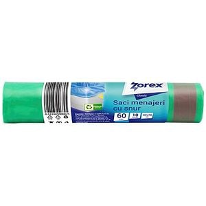 Saci menajeri ZOREX GSM1060, 10 bucati, 60 l, verde