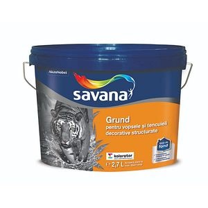 Savana Grund pentru vopsele si tencuieli decorative interior/exterior baza alb/pastel 2,7L