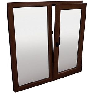 Fereastra termopan FENSTERWELT, PVC, 6 camere, 136 x 116 cm, deschidere oscilobatanta dreapta, nuc