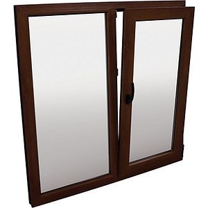 Fereastra termopan FENSTERWELT, PVC, 6 camere, 146 x 116 cm, deschidere oscilobatanta dreapta, nuc