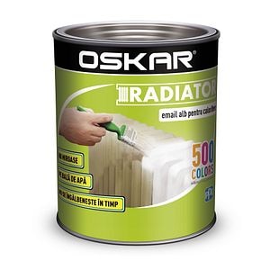 Email pentru calorifere, interior, culoare alb, 0.5 L • Oskar