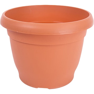 Ghiveci rotund DIANA, plastic, 23 cm, maro