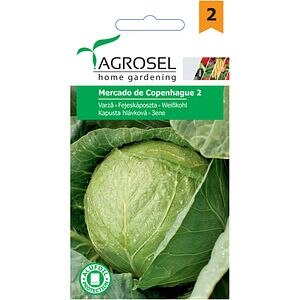 Seminte de legume Varza Mercado de Copenhague 2 AGROSEL, 1 plic