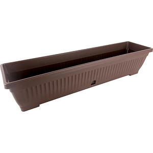 Jardiniera forma dreptunghiulara VERBENA, plastic, 80 x 19.70 x 15,5 cm, maro inchis