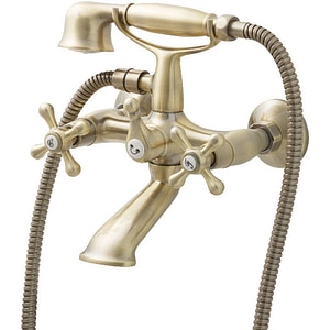 Baterie cada-dus GOODHOME Cercal, metal, Bronz