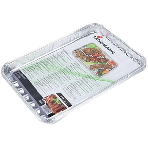 Set tavi Landmann, aluminiu, 33 x 25 cm, argintiu, 5 buc