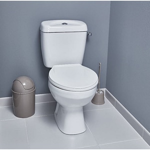 Set vas WC si rezervor Tapia, evacuare orizontala, montare pe pardoseala, ceramica, 3/6 l, alb