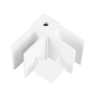 Set 4 coltari pentru imbinare teava rectangulara, plastic • Alleymet