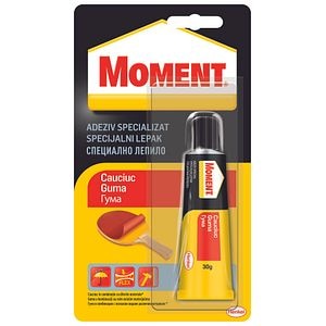 Adeziv pentru cauciuc, transparent, 30 g •  Moment