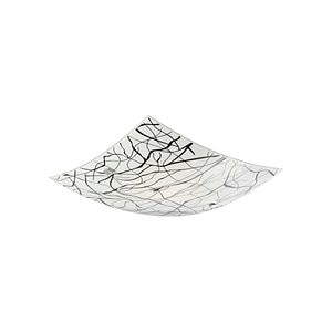 Plafoniera, 75 W, alb si negru, metal si sticla • Elysia