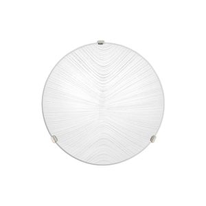 Plafoniera LED, E27, alb, metal si sticla, 25 cm  •  Klausen Rahos
