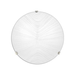 Plafoniera LED, E27, alb, metal si sticla, 30 cm  •  Klausen Rahos