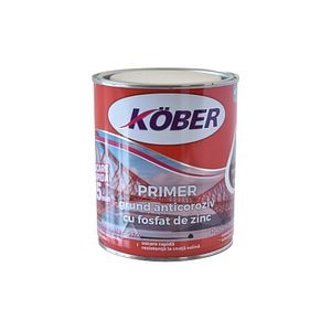 Grund pentru metal, rosu, 0.75 L • Kober