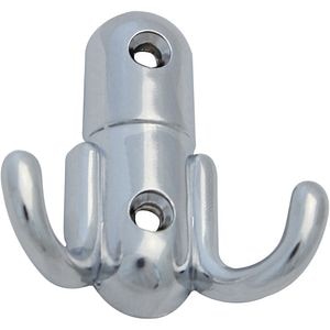 Cuier perete si mobilier, 2 agatatori, metal, crom