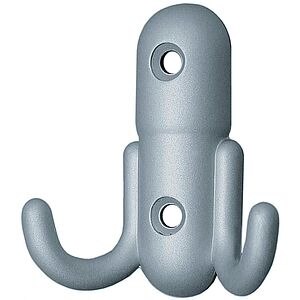 Cuier perete si mobilier, 2 agatatori, metal, gri