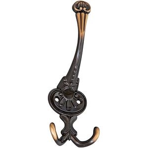 Cuier perete, 3 agatatori, metal, gri