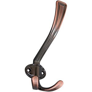 Cuier perete, 3 agatatori, metal, gri