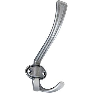 Cuier perete, 3 agatatori, metal, gri