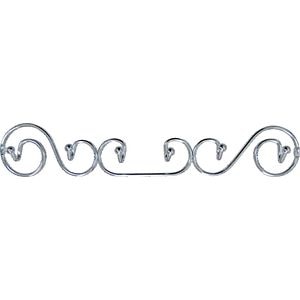 Cuier perete, 6 agatatori, inox, argintiu