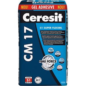 Adeziv super flexibil pentru gresie si faianta CERESIT CM 17, gri, interior/exterior, 25 kg