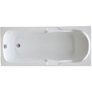 Cada simpla incastrabila KRING Siena, dreptunghiulara, 150 cm x 70 x 39 cm, acril, alb