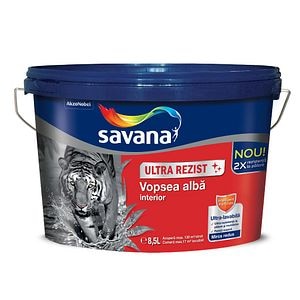 Savana UltraRezist vopsea superlavabila alba pentru interior 8,5L
