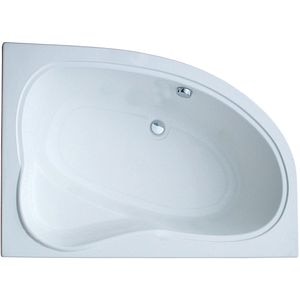 Cada simpla incastrabila FIBREX, semirotunda, 150 x 100 x 41 cm, acril, alb