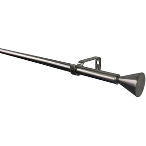 Set galerie simpla extensibila GoodHome Athens, metal, 330/200 cm, gri, diametru 19 mm