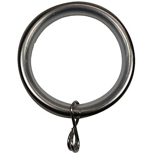 Set 10 inele perdea GOODHOME Athens, metal, 3.8 cm, gri