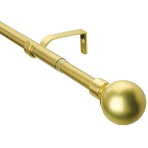 Set galerie simpla extensibila GoodHome Elasa, metal, auriu, 210/120 cm, diametru 19 mm, auriu