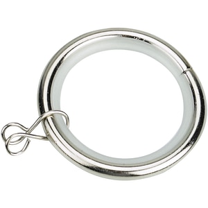 Set 10 inele perdea GOODHOME Olympe, metal, 6.2 cm, argintiu
