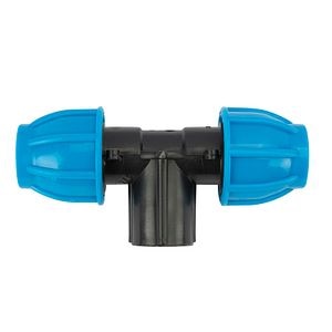 Teu compresiune egal, 20 mm, racord 1/2, filet interior