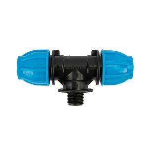 Teu compresiune egal, 20 mm, racord 1/2, filet exterior