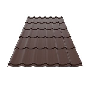 Tigla metalica, Maro, RAL 8017, 0,4 mm x 185 x 120 cm, lucios, 2,22 mp  Bravo 