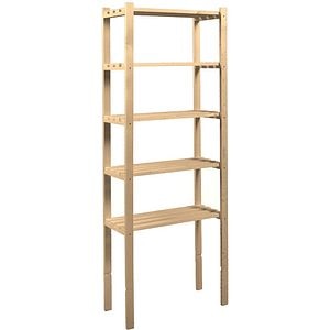 Raft 5 polite, 170 x 75 x 40 cm, lemn, maro