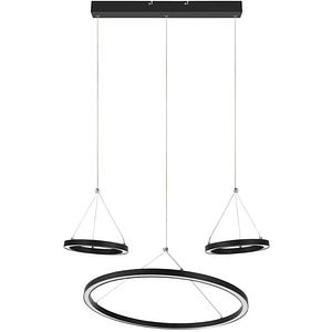 Pendul cu 3 lampi LED integrate GOODHOME Taphao, 36W, 3000K, IP20, negru