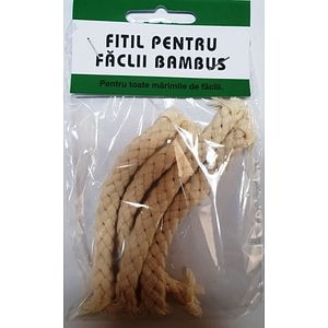 Set 4 fitile pentru faclii bambus