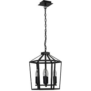 Pendul cu 4 becuri GOODHOME Nantan, E14, 28W, IP20, negru