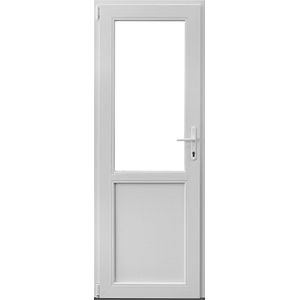Usa termopan PVC exterior, batanta, cu geam, 4 C, 2/3, alb, dreapta, simpla deschidere, 78 x 205 cm • Aplast