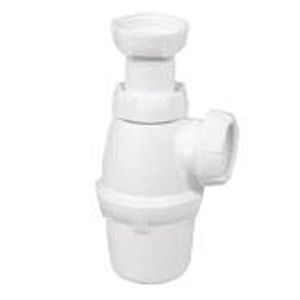 Sifon lavoar Wirquin 31580010, reglabil, tip butelie, plastic, 1 1/4" - D32, alb