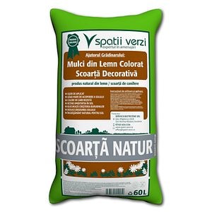 Mulci scoarta decorativa, natur, 60 L  Spatii verzi