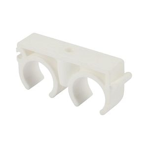 Clema prindere PPR, alb, 20 mm, dubla