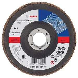 Disc de slefuire evantai X431, Standard for Metal, granulatie 40  Bosch