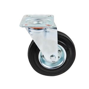 Roata pivotanta din cauciuc solid 125 x 37 mm,  100 kg
