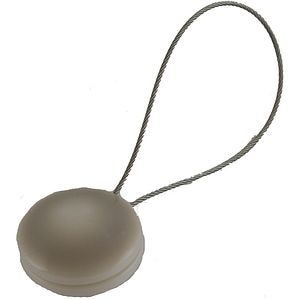 Magnet prindere draperie Pearls, rasina, 19 x 7 cm, alb