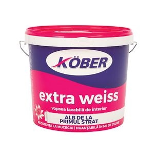 Vopsea lavabila Kober Extra Weiss, alb, 4 L, Interior